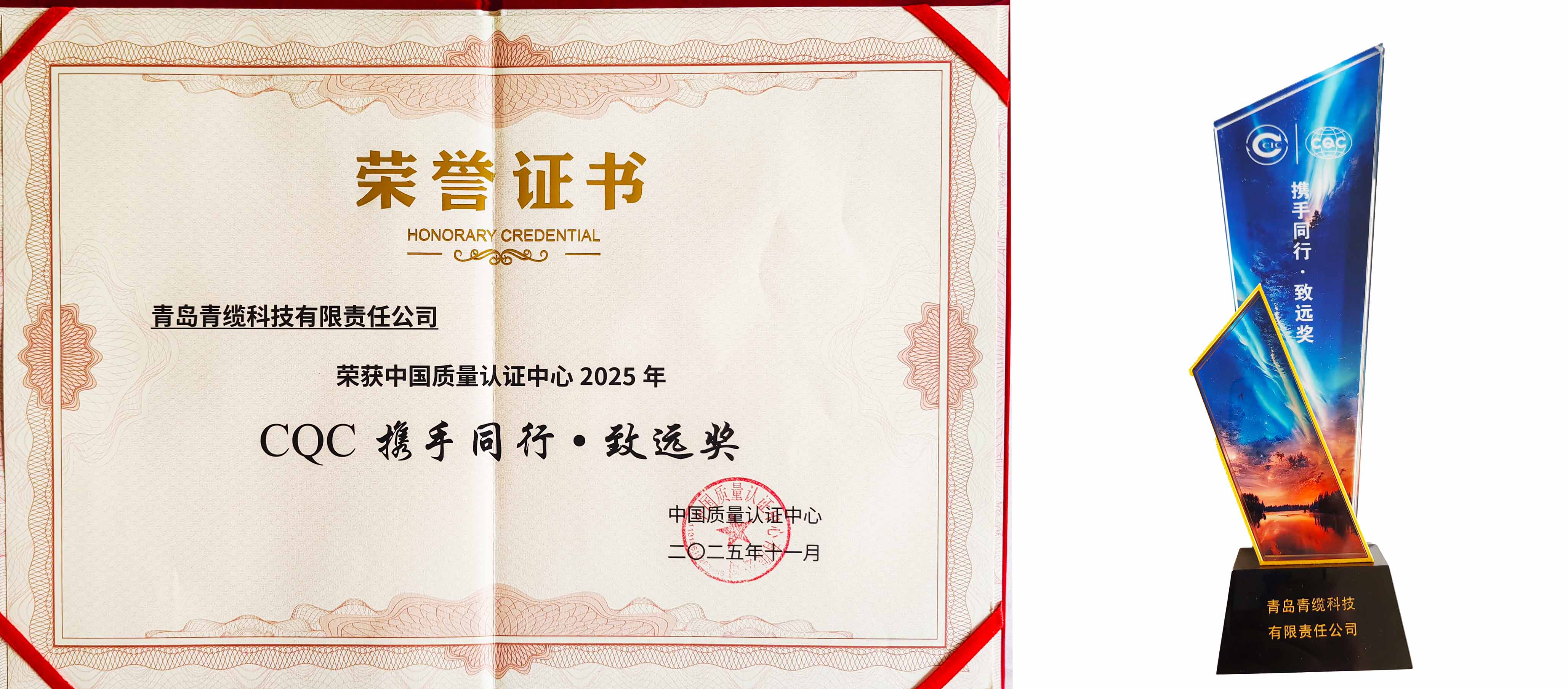 聚焦前沿，共話品質(zhì) | 青纜榮獲CQC攜手同行·致遠(yuǎn)獎(jiǎng)(圖3)